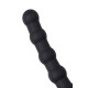 Черная насадка на пенис для двойного проникновения - 19,5 см. (черный)