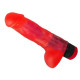 Красный гелевый вибратор №5 - 16 см. (красный)