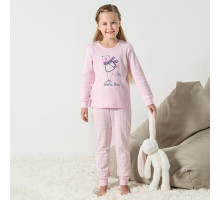 Детская пижама с мишкой-конькобежцем (розовый|3-4 года)
