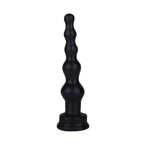 Чёрный анальный стимулятор-ёлочка - 14,5 см. (черный)