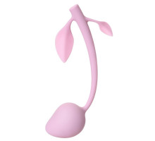 Розовый силиконовый вагинальный шарик с лепесточками (розовый)