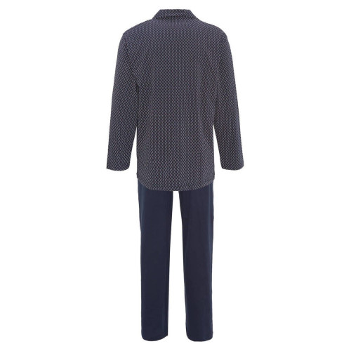 Мужская пижама из хлопкового трикотажа (синий|L)