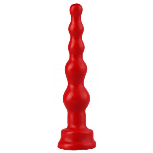 Красный анальный стимулятор-ёлочка - 14,5 см. (красный)