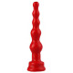 Красный анальный стимулятор-ёлочка - 14,5 см. (красный)