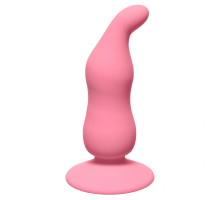 Розовая анальная пробка Waved Anal Plug Pink - 11 см. (розовый)