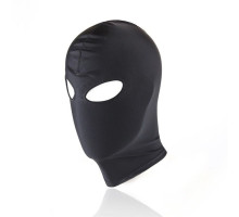 Черный текстильный шлем с прорезью для глаз (черный)