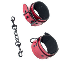 Красно-черные наручники Bizzare (красный с черным)
