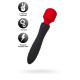 Черно-красный двусторонний вибромассажер Black&Red - 21 см. (черный с красным)