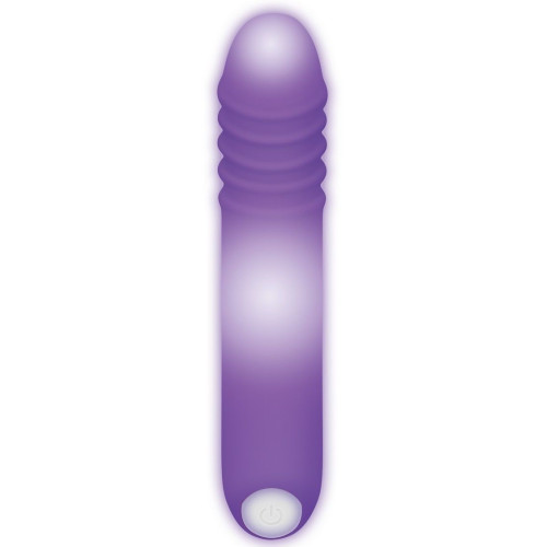 Фиолетовый светящийся G-стимулятор The G-Rave - 15,1 см. (фиолетовый)