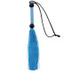 Голубая мини-плеть из силикона и акрила SILICONE FLOGGER WHIP - 25,6 см. (голубой)