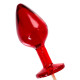 Красный леденец в форме большой анальной пробки со вкусом виски (красный)