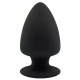 Черная анальная пробка PREMIUM SILICONE PLUG M - 11 см. (черный)