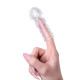 Прозрачная рельефная насадка на палец Hicks - 8,5 см. (прозрачный)