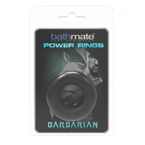 Чёрное эрекционное кольцо Barbarian (черный)