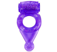 Фиолетовое эрекционное виброкольцо с шипиками (фиолетовый)