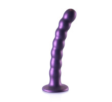 Фиолетовый фаллоимитатор Beaded G-Spot - 17 см. (фиолетовый)