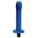 Синий многоскоростной силиконовый вибратор - 18 см. (синий)