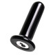 Черный стеклянный мини-вибратор - 10 см. (черный)