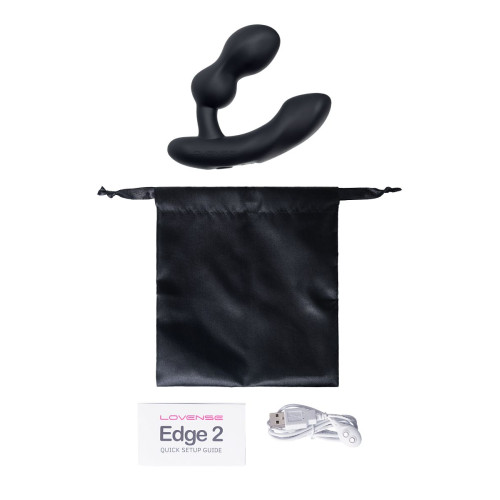 Черный вибростимулятор простаты Edge 2 - 12,4 см. (черный)