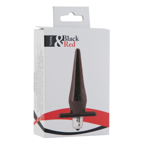 Черная водонепроницаемая вибровтулка Black&Red - 12,7 см. (черный)
