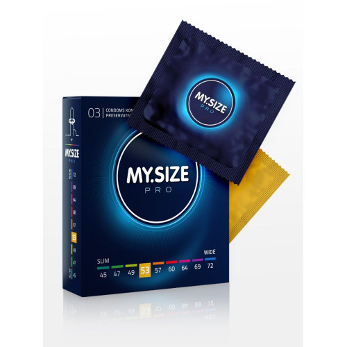 Презервативы MY.SIZE размер 53 - 3 шт. (прозрачный)