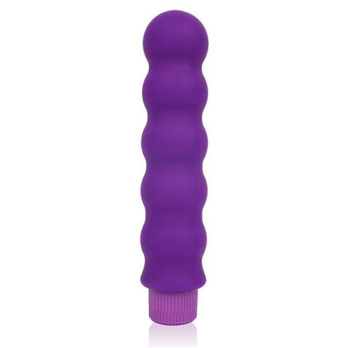 Фиолетовый силиконовый вибратор-елочка Cosmo - 15 см. (фиолетовый)