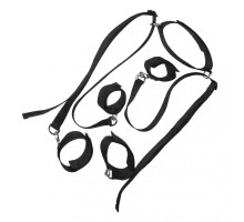 Комплект фиксаторов ног и рук с ошейником черного цвета (черный)