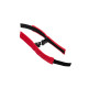 Красно-черные велюровые наручники Anonymo (красный с черным)
