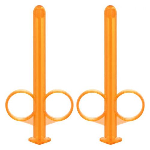 Набор из 2 оранжевых шприцов для введения лубриканта Lube Tube (оранжевый)