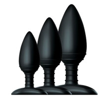 Набор из 3 черных анальных втулок NEXUS BUTT PLUG TRIO SET (черный)