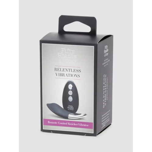 Клиторальный стимулятор с пультом ДУ Relentless Vibrations Remote Knicker Vibrator (черный с серебристым)