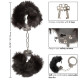 Металлические наручники с черным мехом Ultra Fluffy Furry Cuffs (черный)