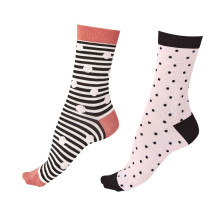 Набор из 2 пар носков в горошек (разноцветный|S-M-L)