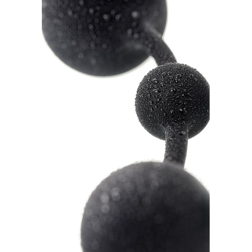 Черная анальная цепочка A-toys с шариками - 35,9 см. (черный)