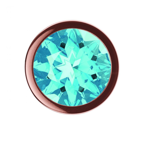Пробка цвета розового золота с кристаллом Diamond Topaz Shine L - 8,3 см. (зеленый)