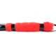 Черная лаковая плеть с красной меховой рукоятью - 44 см. (черный с красным)