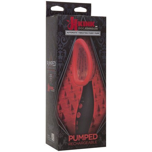 Автоматическая женская вибропомпа Kink Pumped echargeable Automatic Vibrating Pussy Pump (красный с черным)
