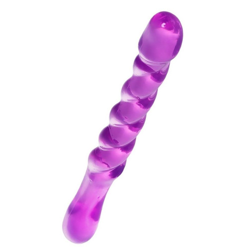 Фиолетовый двусторонний фаллоимитатор Tanza - 27,5 см. (фиолетовый)