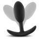 Черная анальная пробка Silicone Vibra Slim Plug Medium - 10,2 см. (черный)