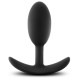 Черная анальная пробка Silicone Vibra Slim Plug Medium - 10,2 см. (черный)