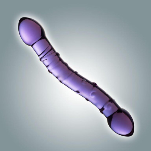 Фиолетовый стеклянный фаллоимитатор - 19 см. (фиолетовый)