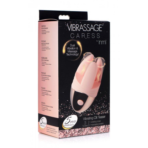 Розовый клиторальный массажер с щупальцами Vibrating Clit Teaser (розовый)