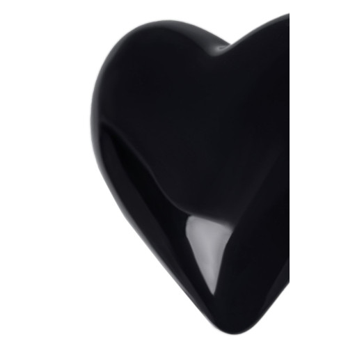 Черная фигурная анальная втулка - 9,8 см. (черный)