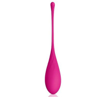 Розовый каплевидный вагинальный шарик со шнурочком (розовый)