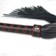 Черная плеть с петлей и контрастной красной строчкой - 45,7 см. (черный с красным)
