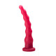 Розовый удлинённый анальный стимулятор с шариками - 22 см. (розовый)