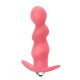 Розовая фигурная анальная вибропробка Spiral Anal Plug - 12 см. (розовый)