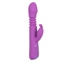 Фиолетовый вибратор-кролик Elite Thrusting Rabbit с возвратно-поступательными движениями - 23,5 см. (фиолетовый)