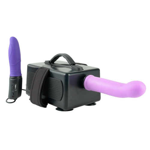 Секс-машина для вагинально-анальной стимуляции (черный)