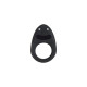 Черное эрекционное кольцо с вибрацией Night Rider (черный)
